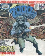 Den første forside med Rogue Trooper, tegnet af Dave Gibbons