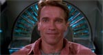Method acting fra Arnold Schwarzenegger kort før Quaid skal i maskinen.
