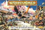 'Warhammer Fantasy Battle 4th edition'-bokscoveret, begyndelsen til den cleane halvfemserstil, og der er da også helvedes stor forskel fra dette til 'The Lost and The Damned'-coveret.