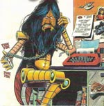 Alan Moore karikeret som script-bot