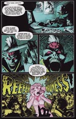 Irvings udgave af '2000 AD's redaktør Tharg The Mighty, fra historien 'Reefer Madness'.